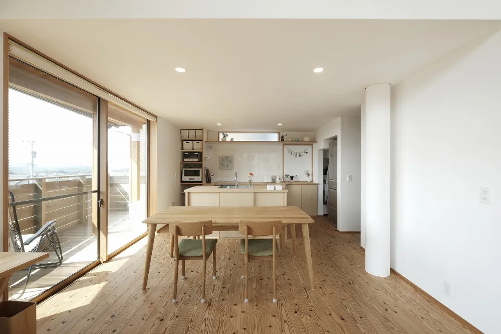 開放的なリビングダイニング